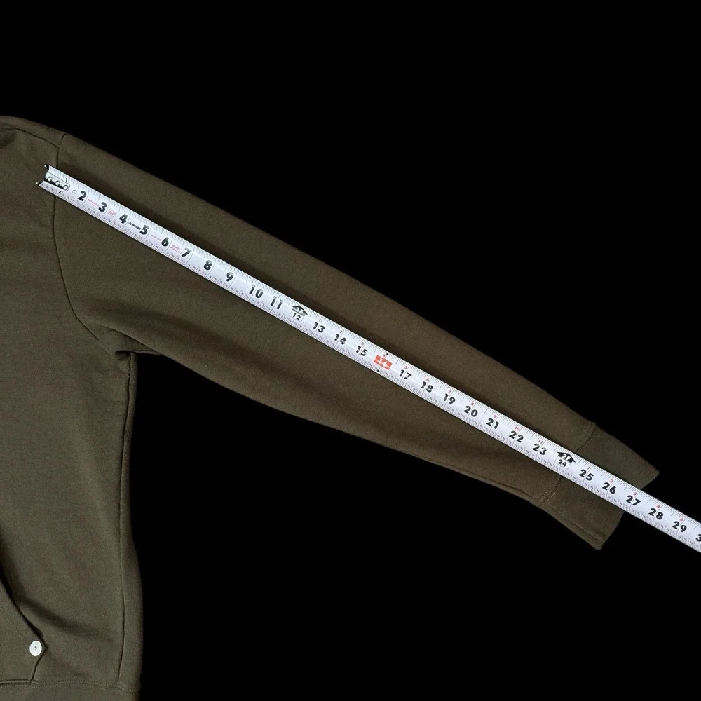 True Religion Men's  Green Buddha Logo Full Zip-Up Hoodie‎ Sweatshirt Large #072